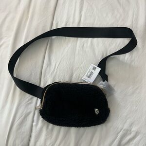 Black Fleece Belt Bag